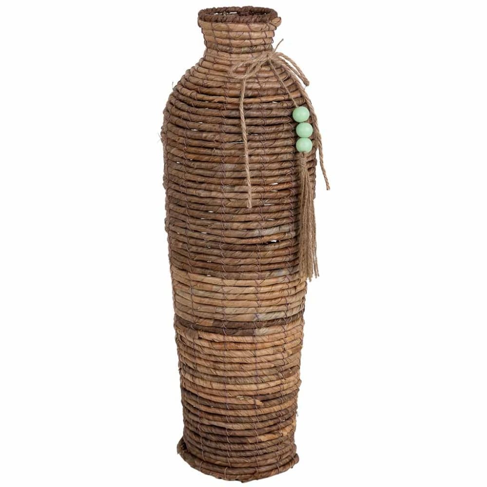 Wanderlust deco Vase aus natürlichem Bananenblatt D17x58 cm braun style exotic - Naturfasern