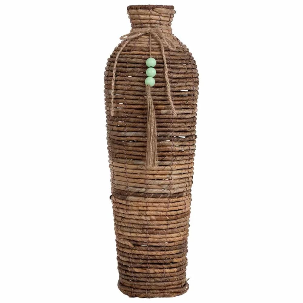 Vase de feuille de bananier naturel marron, d17x58 cm