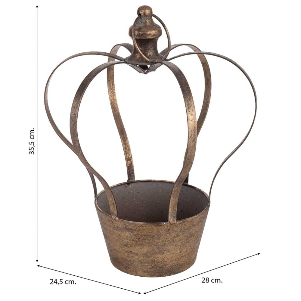 Photophore en métal doré 28x25x36 cm — vue 4