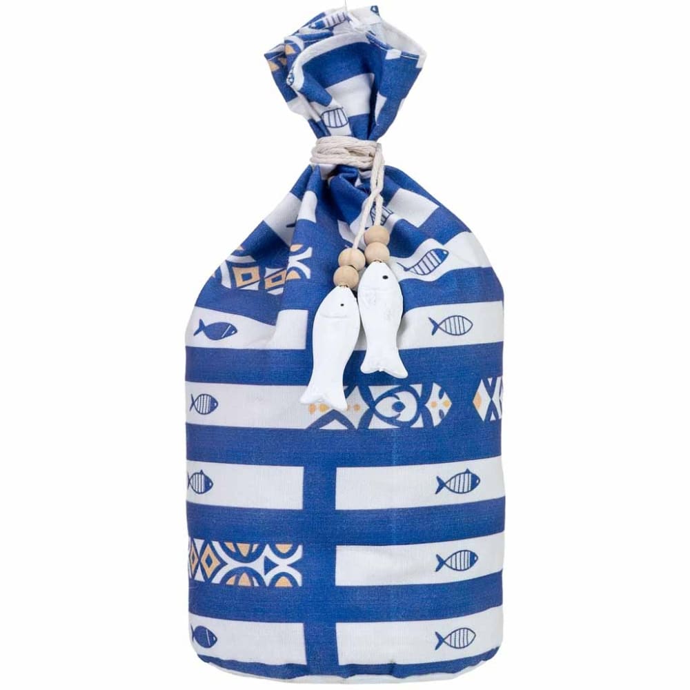 Türstopper aus Baumwolle Marine 12x12x26 cm blau - Maisons Du