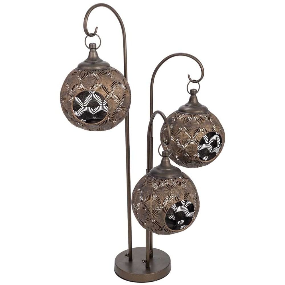 Wanderlust deco Kerzenhalter aus Metall 56x49x91 cm goldfarben style modern - Metall