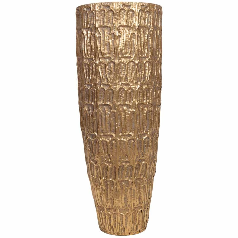 Cache-pot en métal doré 36x36x90 cm — vue 3