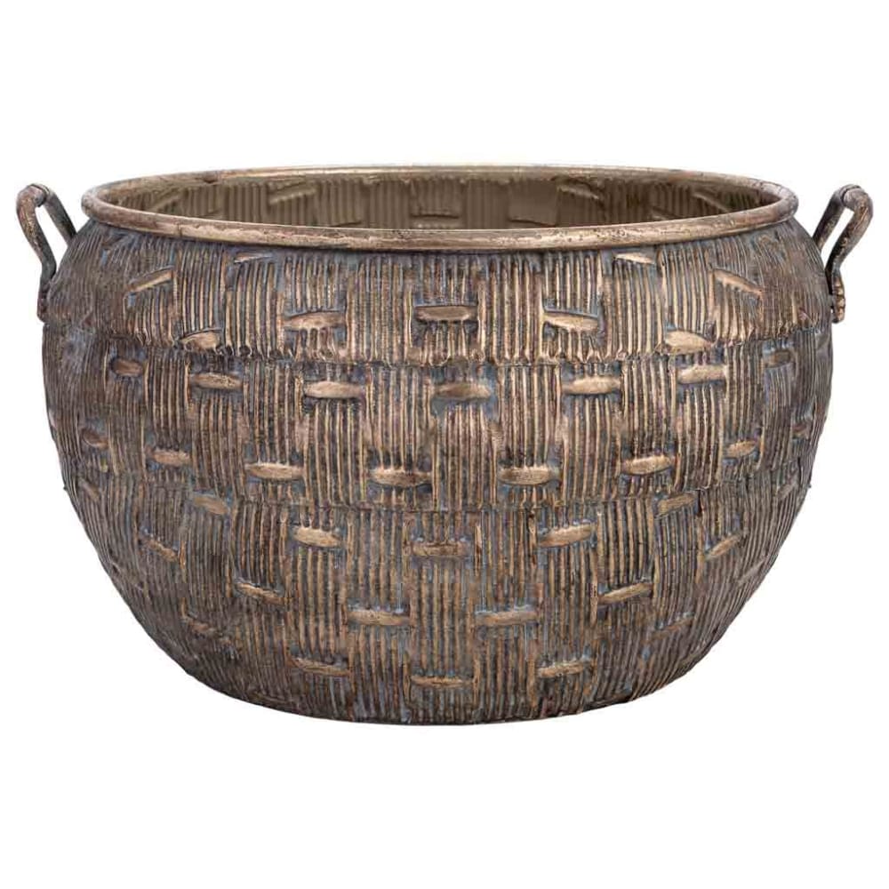 Blumentopf aus Metall 44x42x24 cm goldfarben - Maisons Du Monde