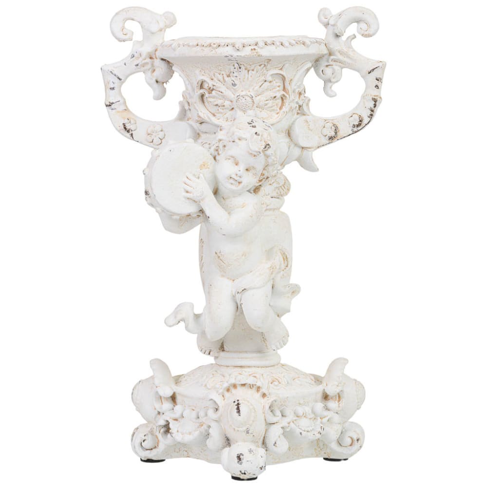Chandelier avec ange en résine blanche 17x15x28 cm — vue 3