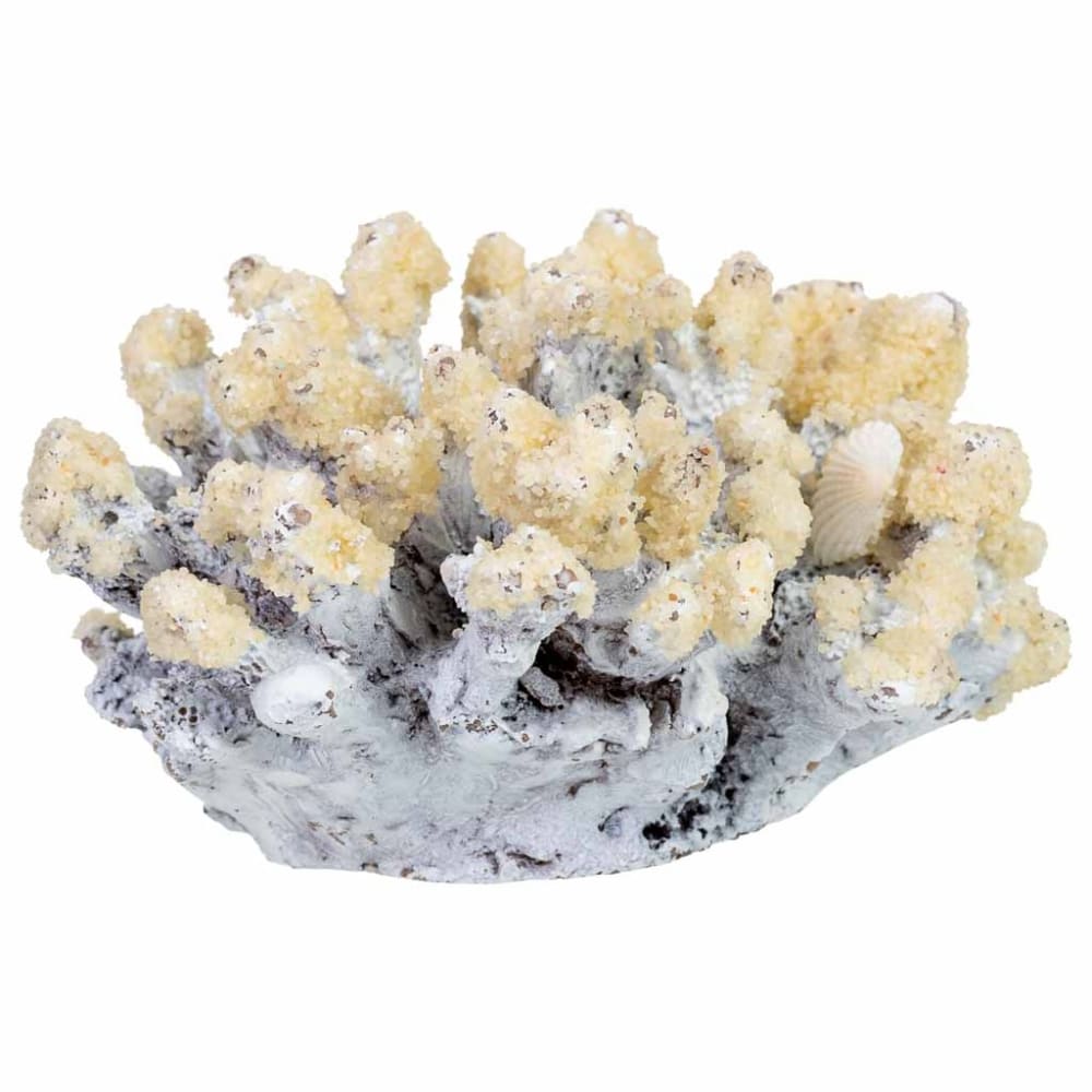 Wanderlust deco Dekofigur Koralle aus Kunstharz 11x9x6 cm weiß style seaside - -