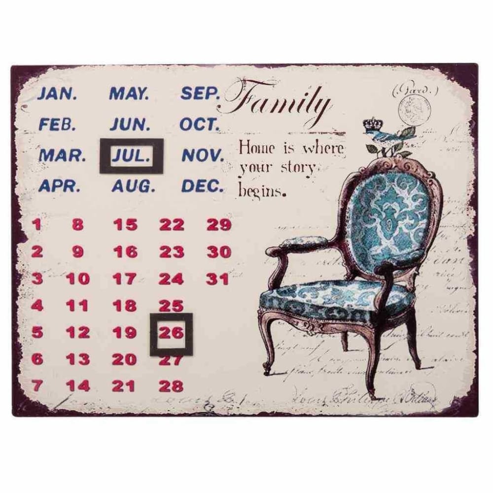 Calendrier en métal 25x33 Calendrier en métal 25x33