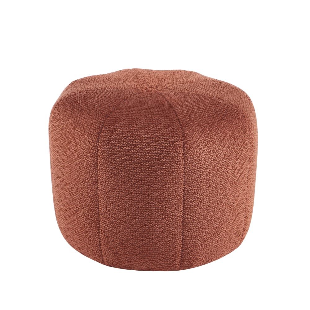 Pouf en tissu  places bordeaux