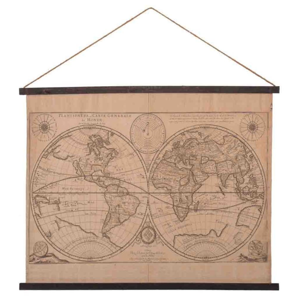 Toile parchemin en lin imprimé 97x76x2 cm Toile parchemin en lin imprimé 97x76x2 cm
