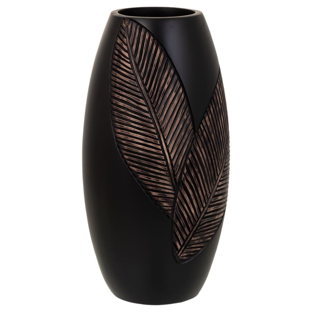 Vase en polyrésine marron 18x18x35 cm Vase en polyrésine marron 18x18x35 cm