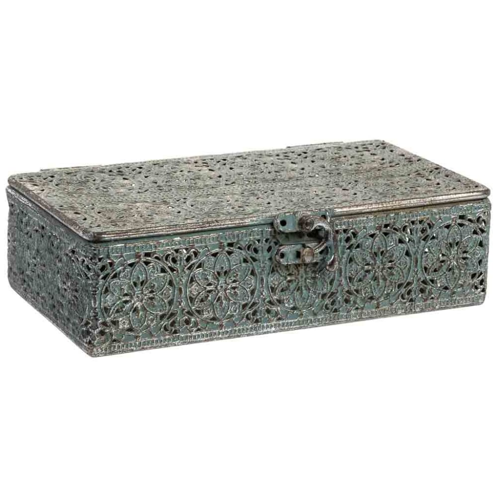 Boîte en métal noire 21x13x6 cm Boîte en métal noire 21x13x6 cm