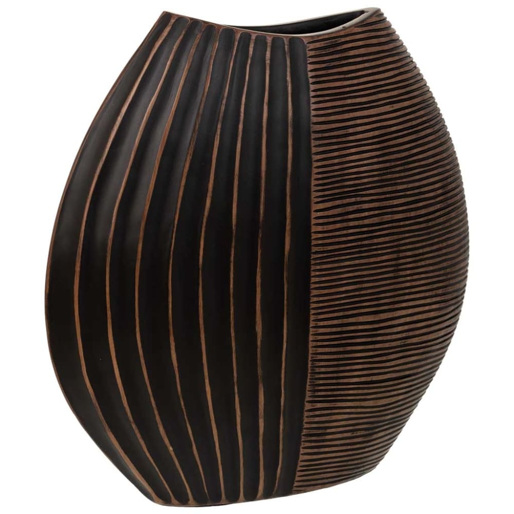 Wanderlust deco Vase aus Polyresin 30x11x30 cm braun style modern - Harz