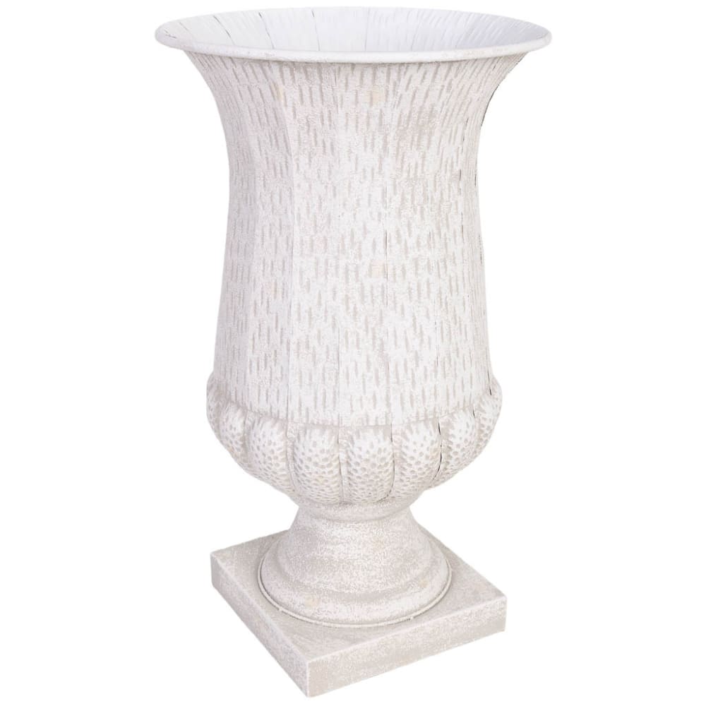 vase en métal gris 44x44x75