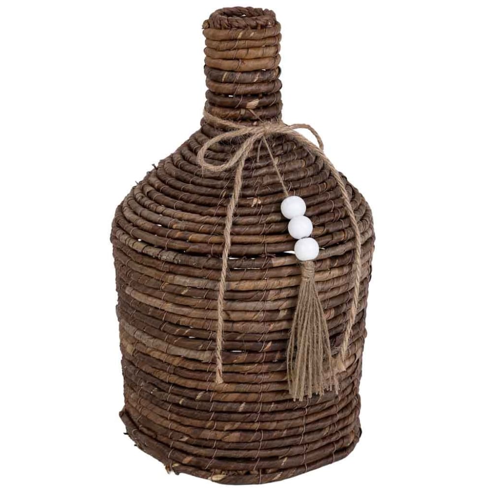 Vase de feuille de bananier naturel marron, d22x38 cm Vase de feuille de bananier naturel marron, d22x38 cm