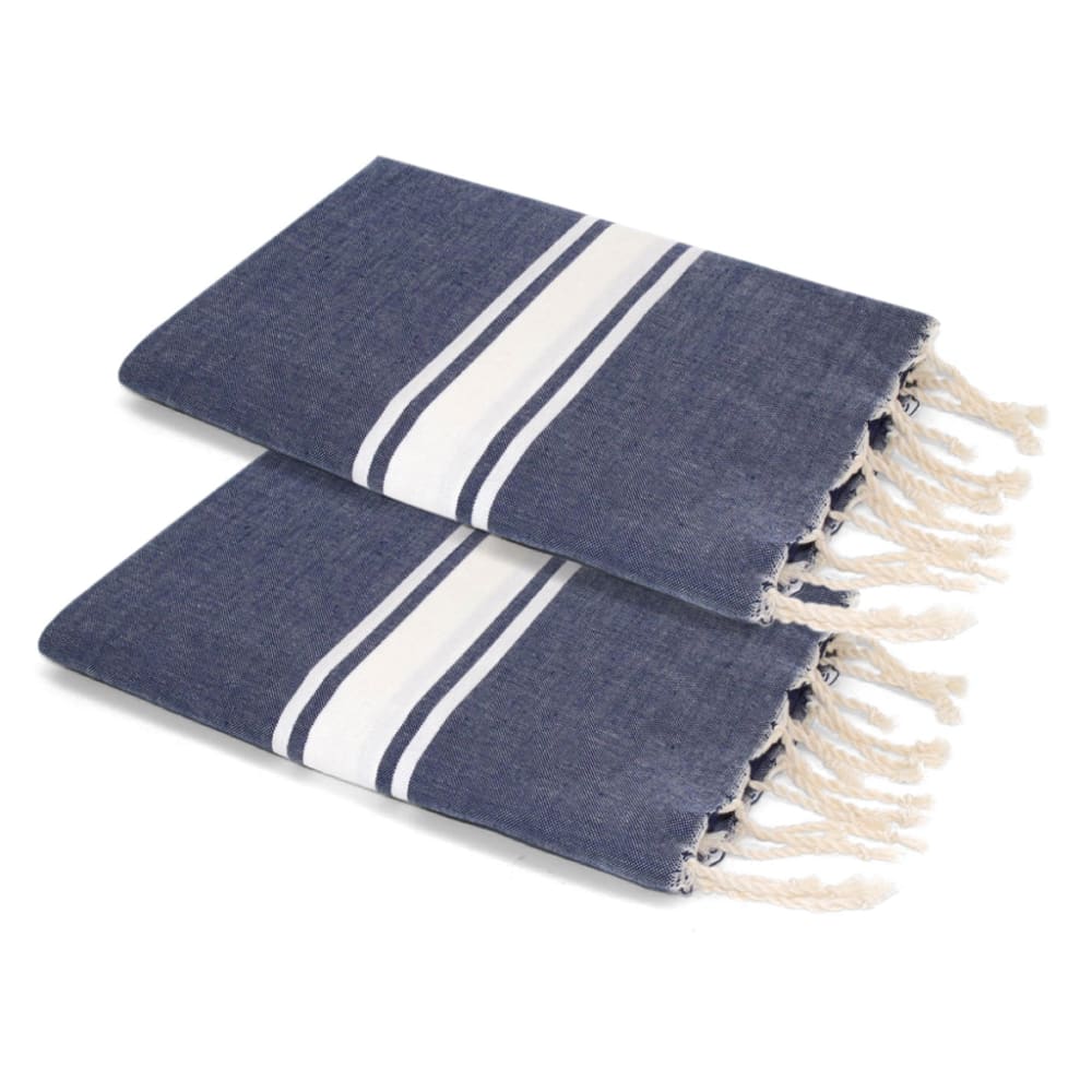 Lot de 2 foutas coton 100x200 gris perle
