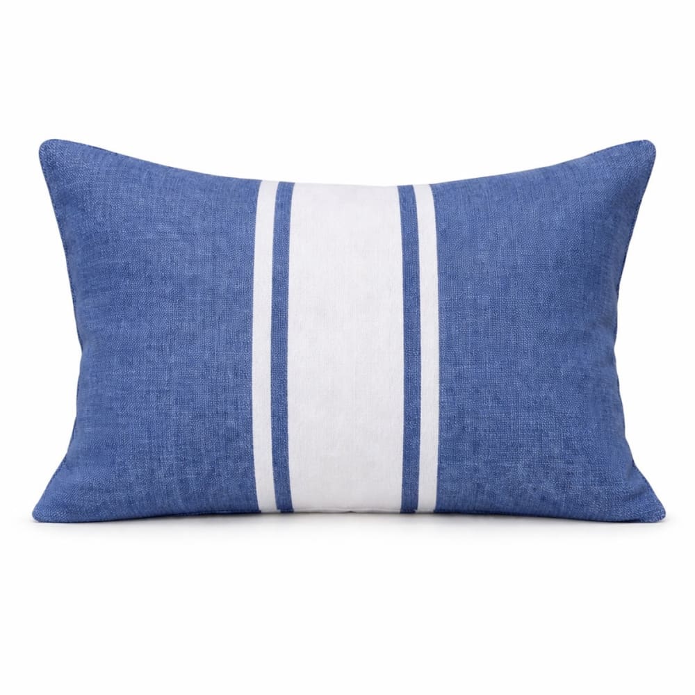 Coussin de plage coton 39x25 bleu grec