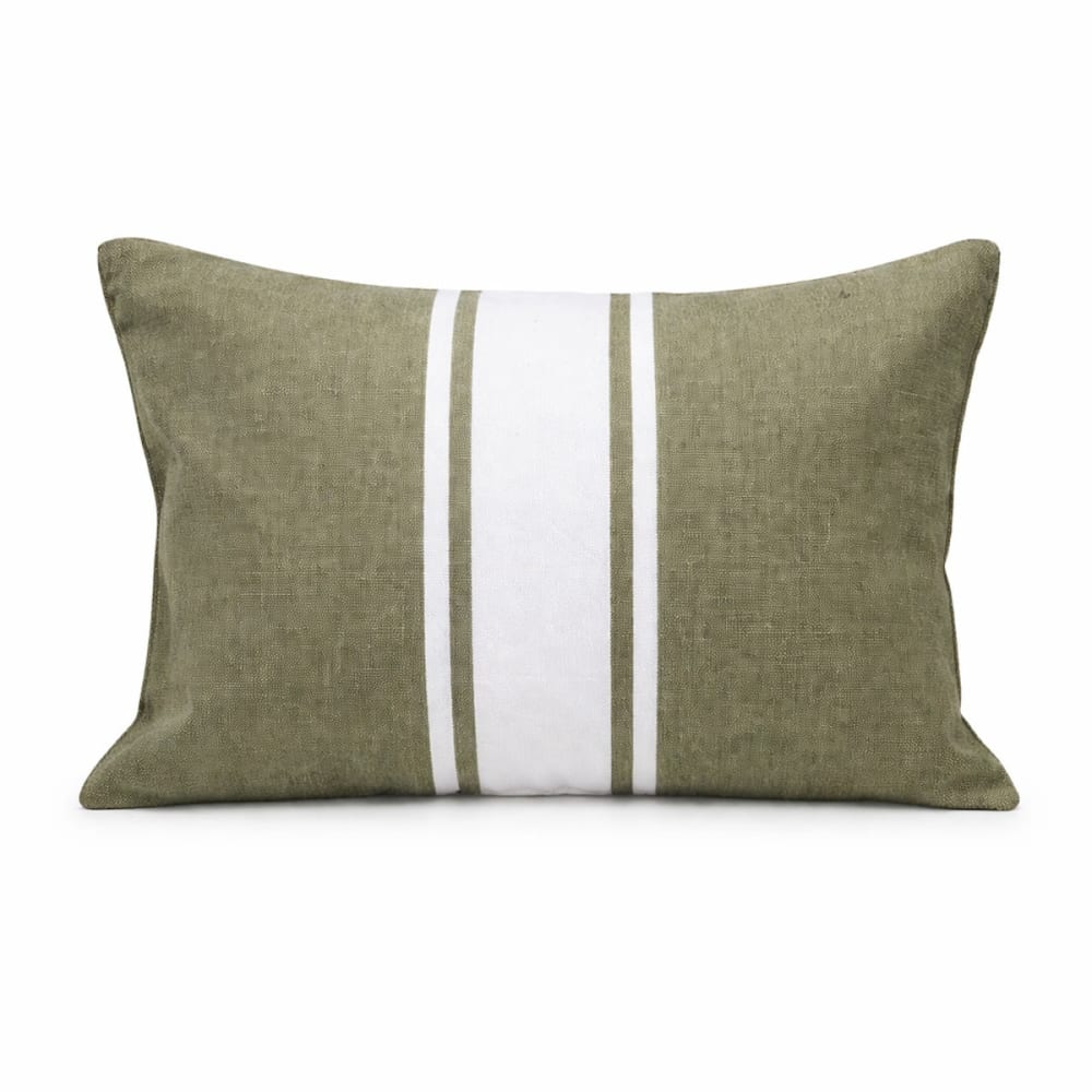 Coussin de plage coton 39x25 vert kaki