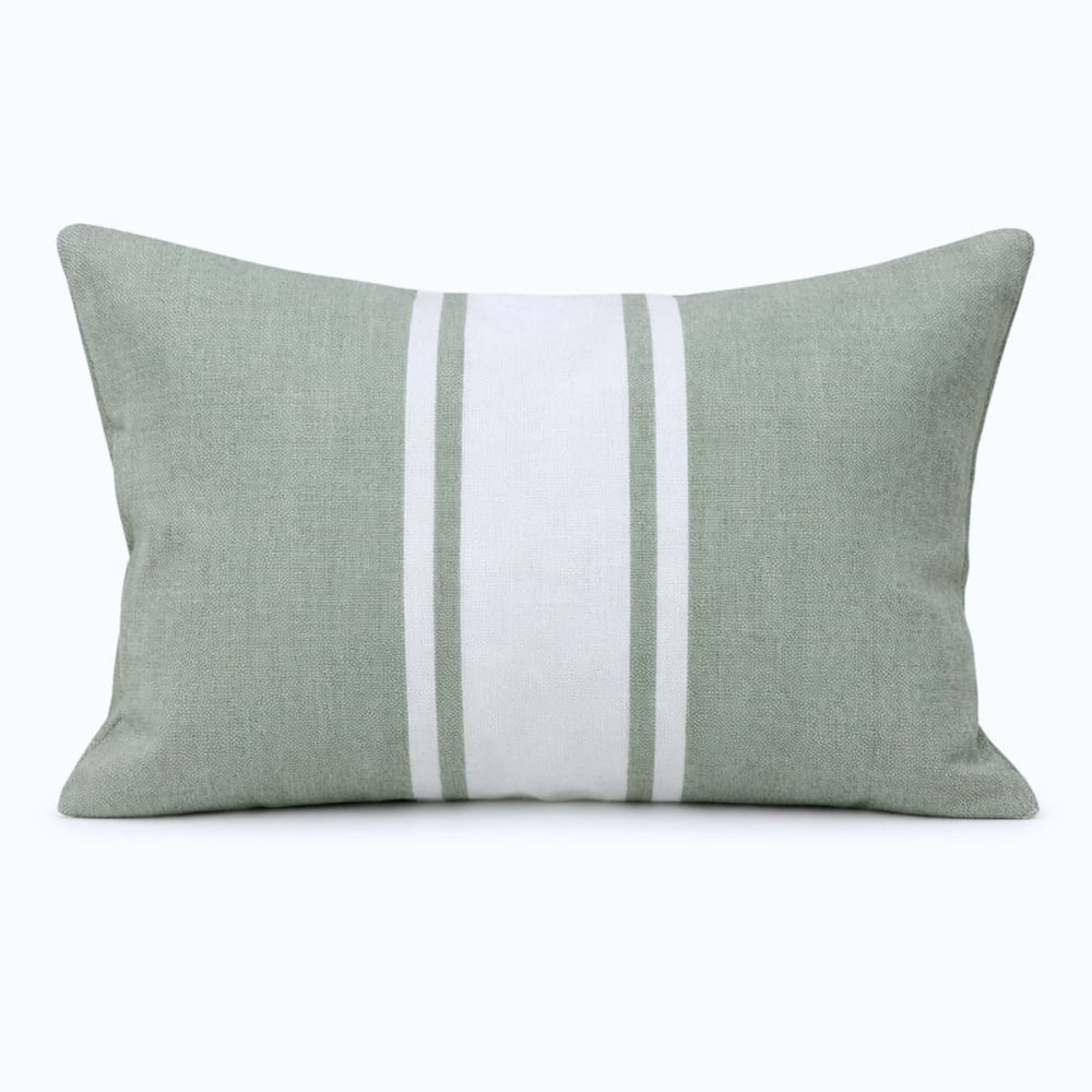 Coussin de plage coton 39x25 vert sauge