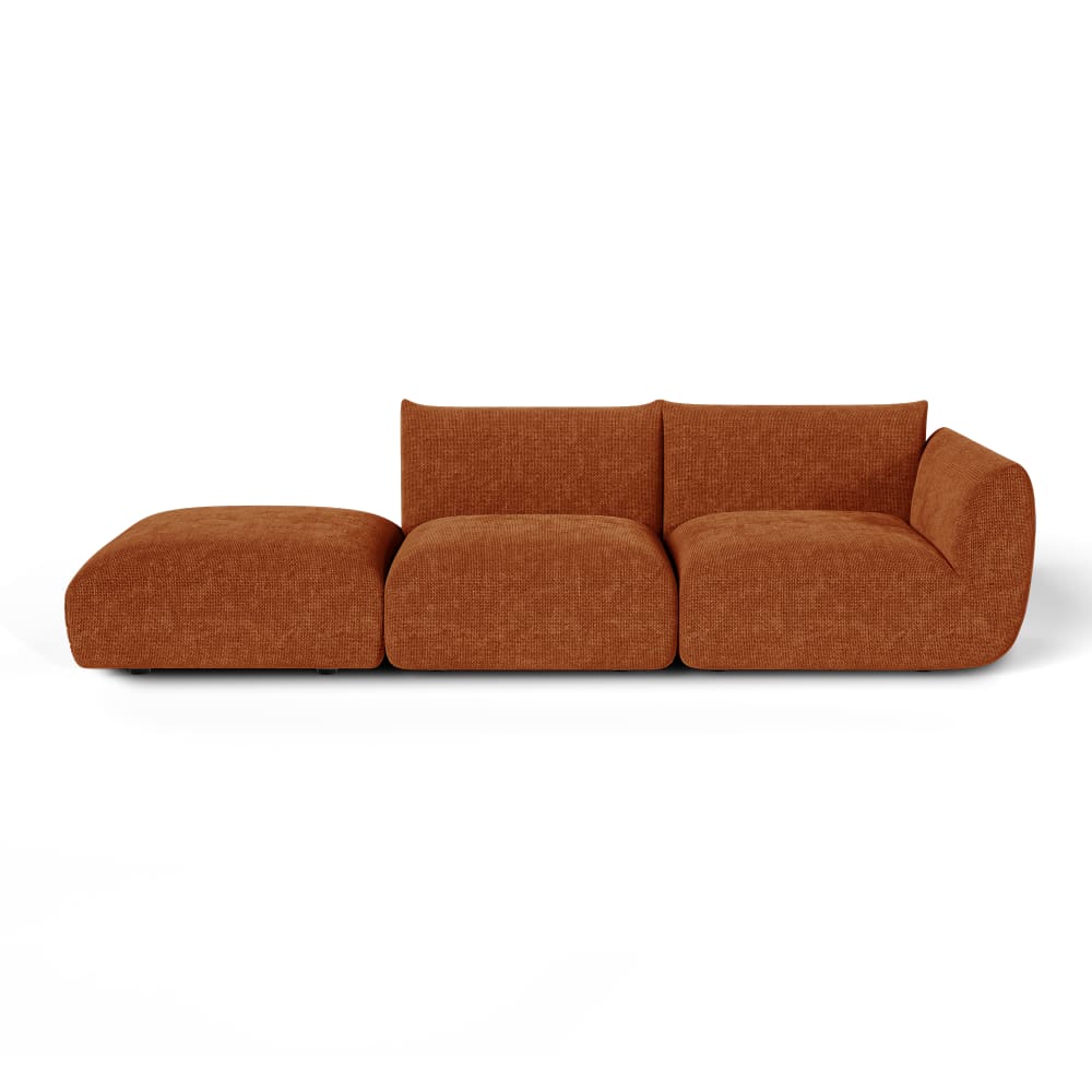 Canapé modulable 5 places - velours