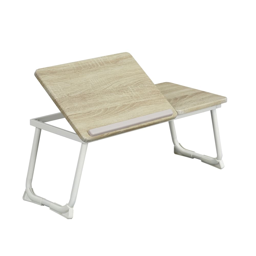 Meubles Cosy Klappbarer Nachttisch-Laptop-Tisch, Metall Eiche und Weiß style modern Mehrfarbig Holz