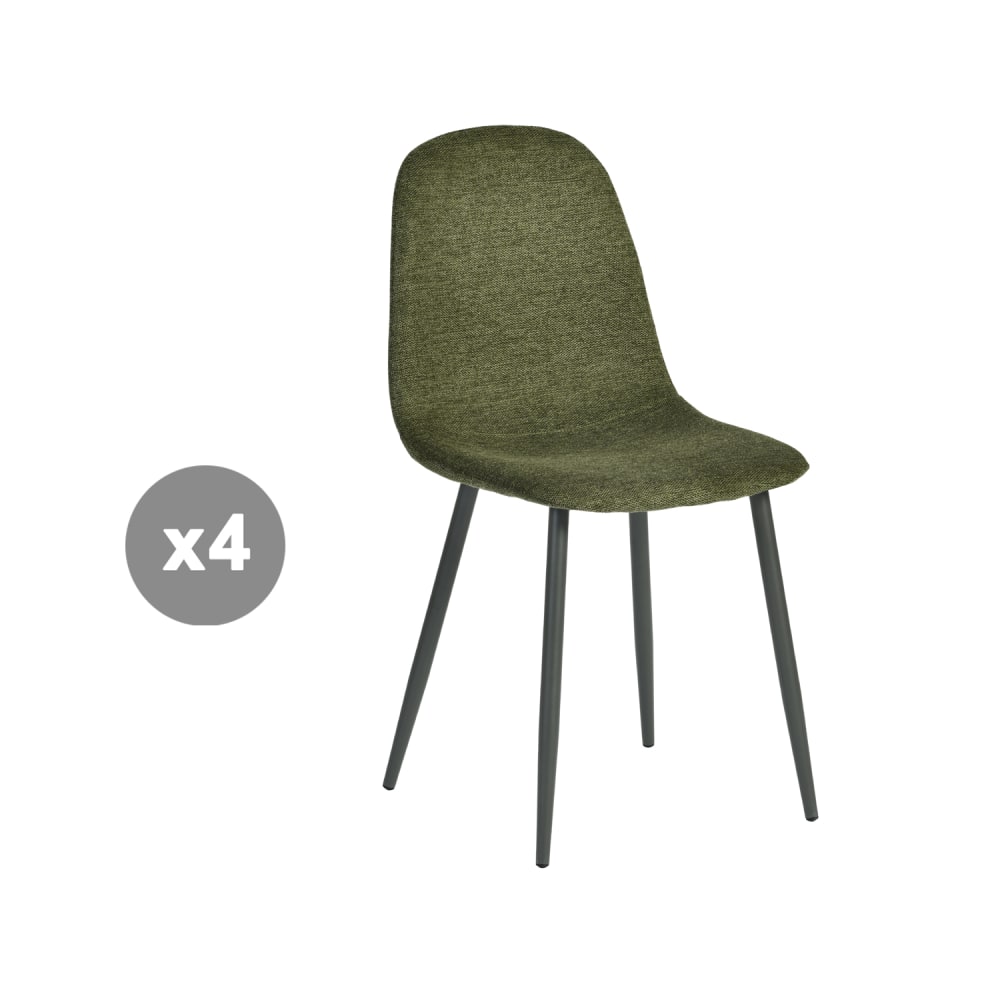 Lot de 4 chaises rembourrées