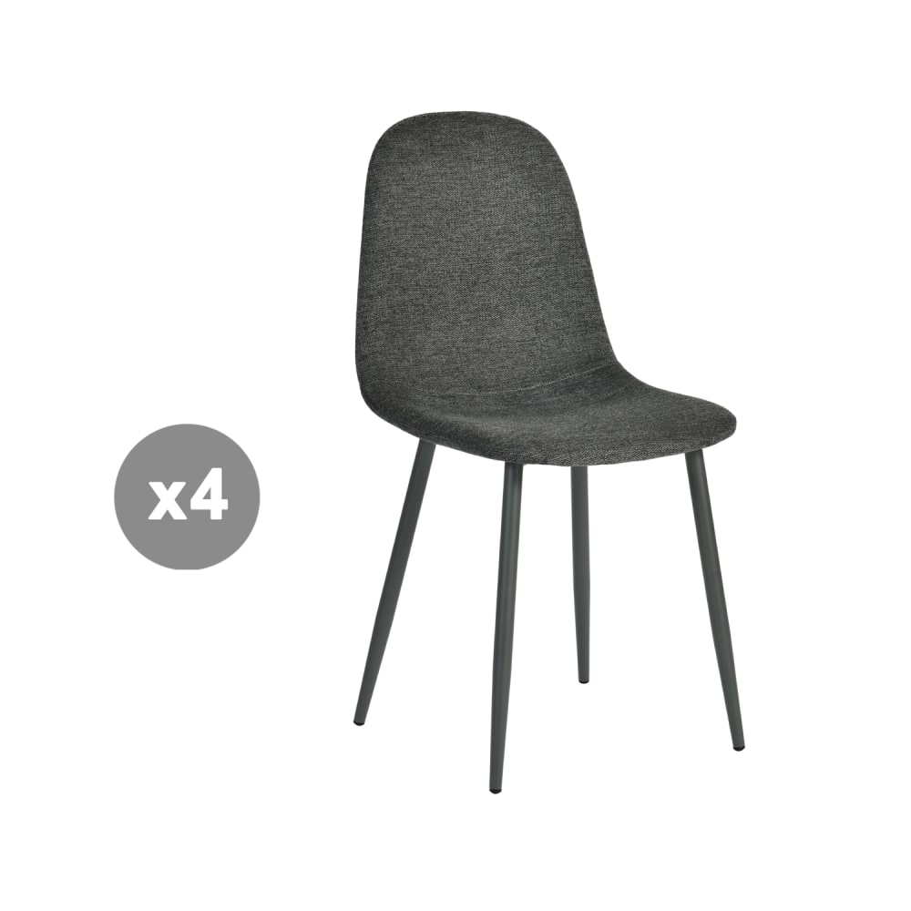 Lot de 4 chaises rembourrées