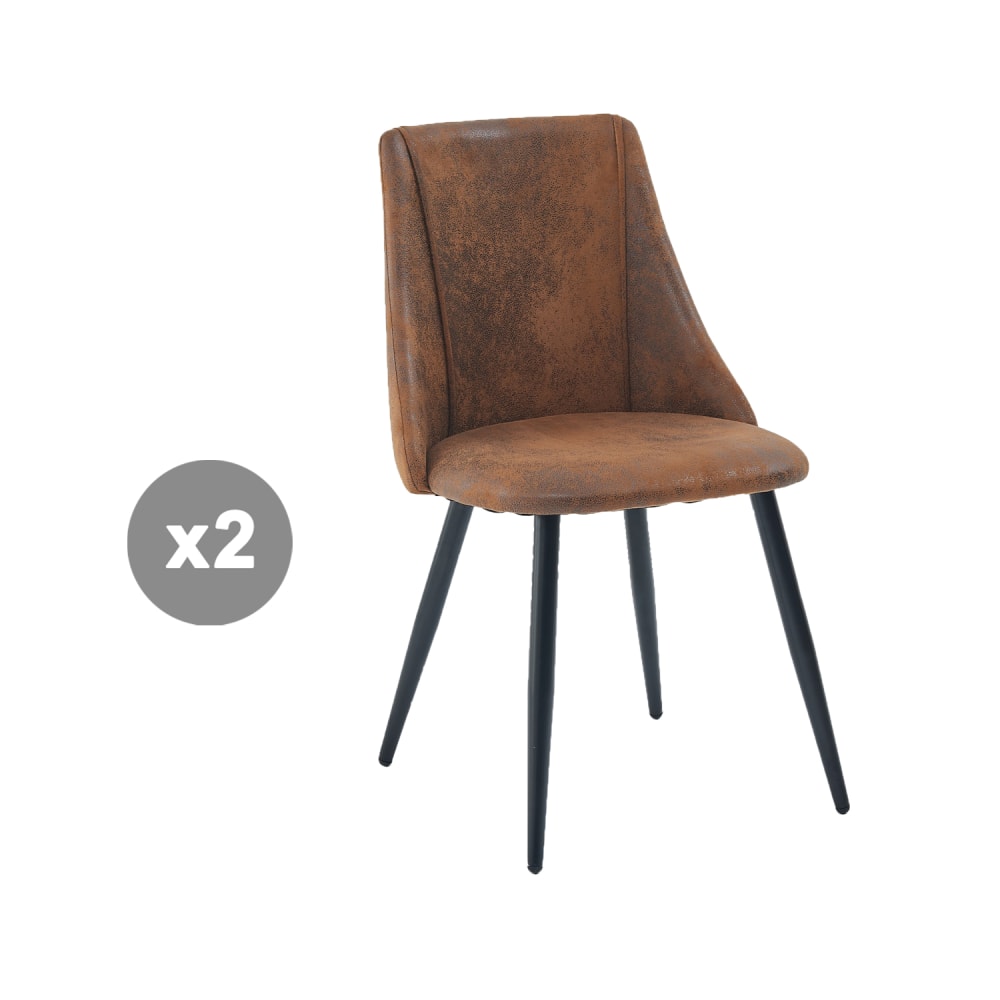 Lot de 2 chaises en daim