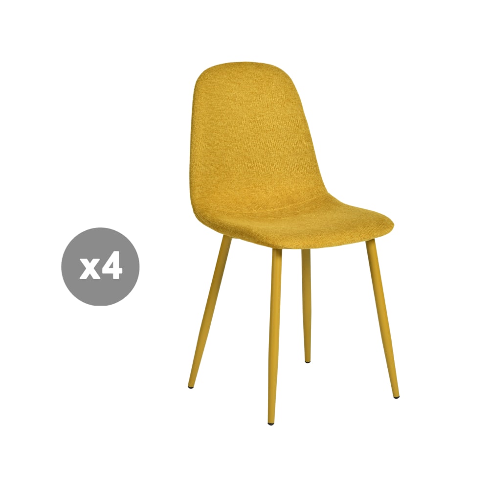 Lot de 4 chaises rembourrées
