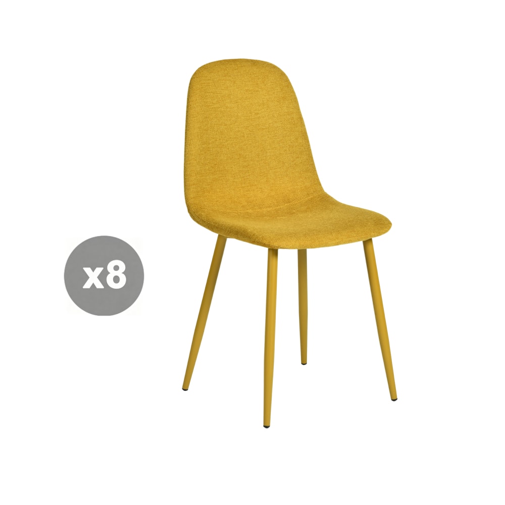 Lot de 8 chaises rembourrées