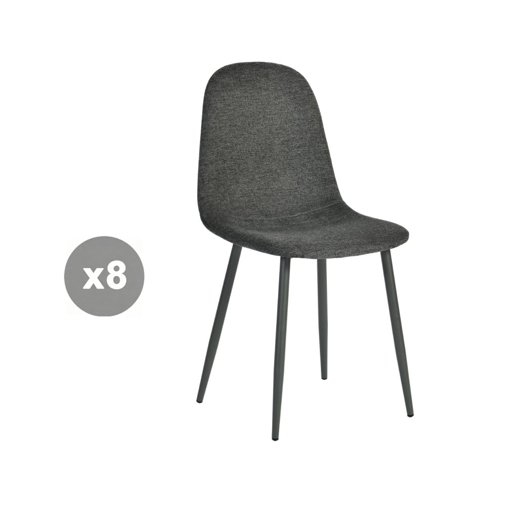 Lot de 8 chaises rembourrées