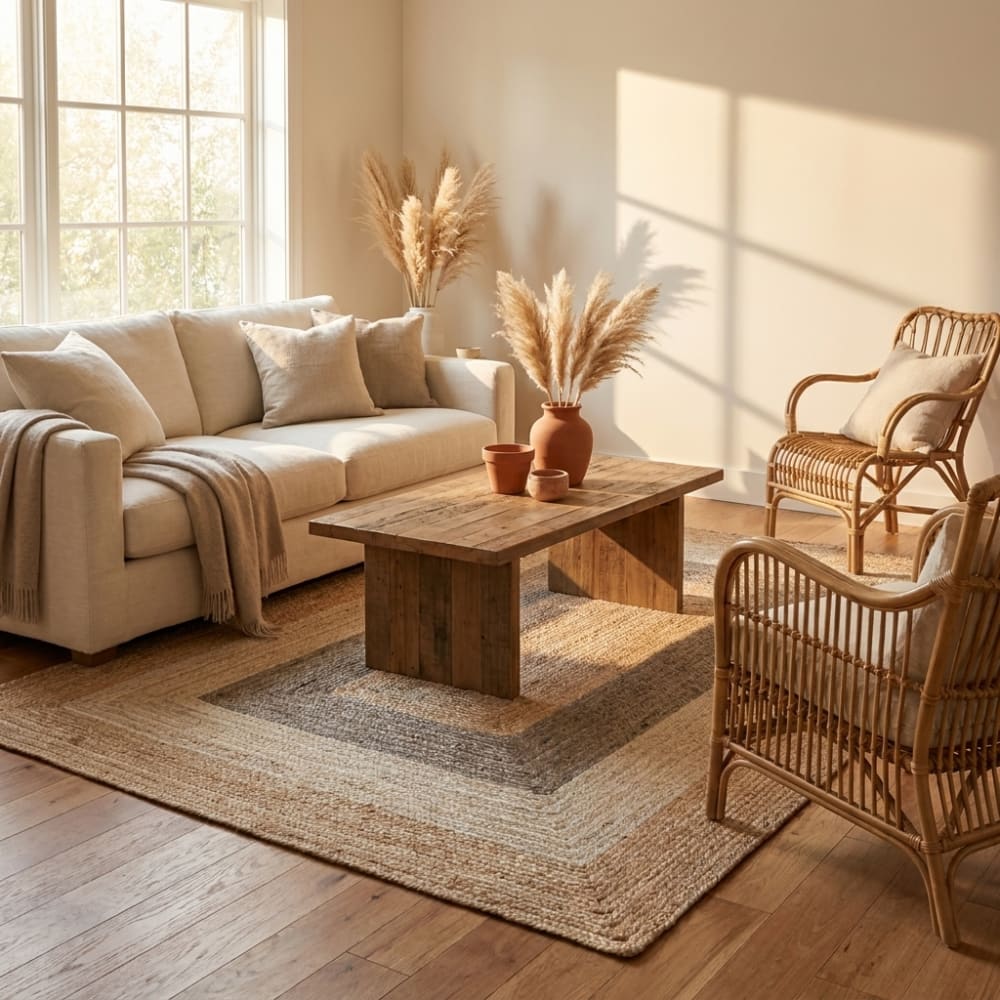 Tapis en jute fait main fusion 160x230cm — vue 4