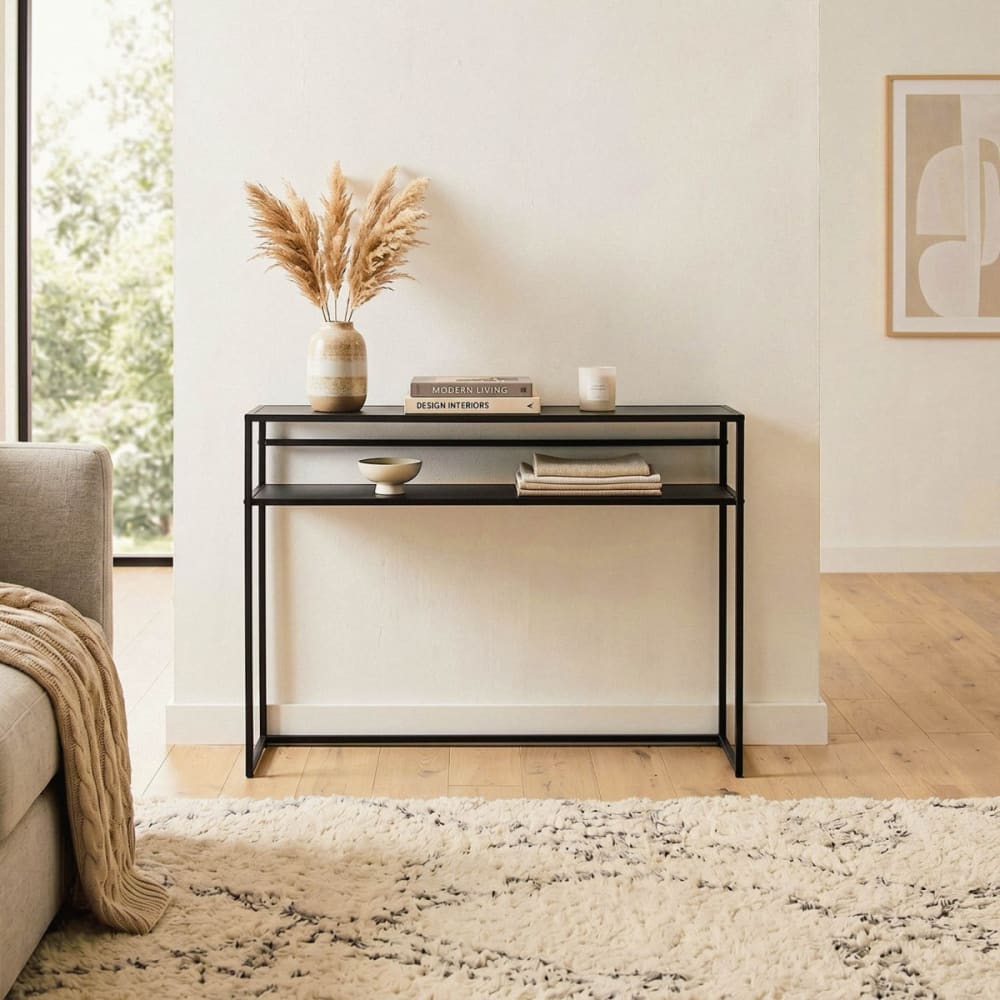 Schwarze Metall-Konsole L112 cm - Maisons Du Monde