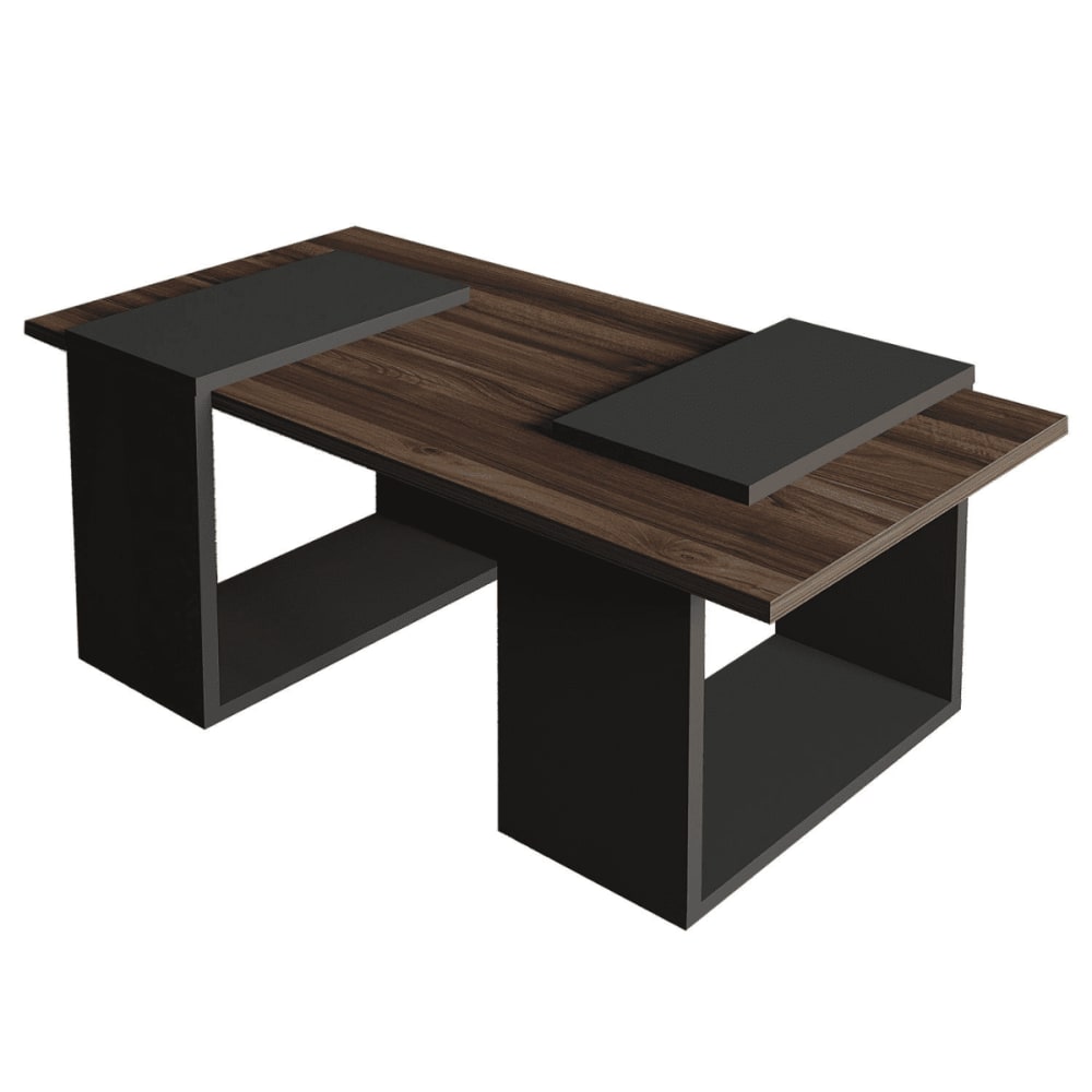 Table basse décor noyer