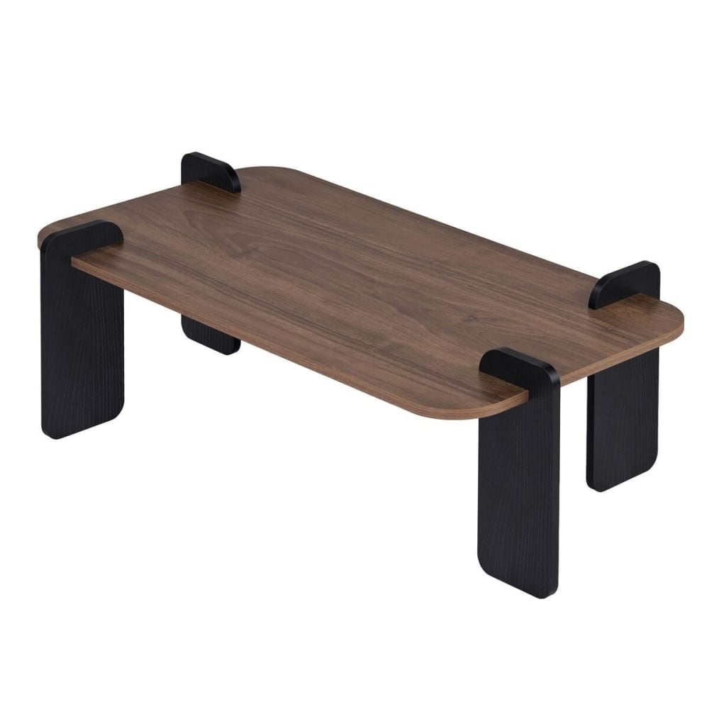 Calicosy Couchtisch mit rechteckiger Platte L120 cm - style modern Braun Spanplatte