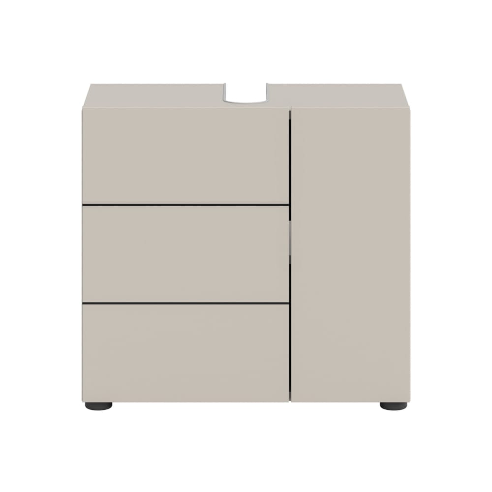 Calicosy Waschbeckenunterschrank 2 Türen B60 cm - Kaschmir style modern Beige Spanplatte