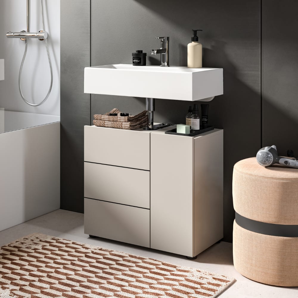 Waschbeckenunterschrank 2 Türen B60 cm - Kaschmir - Maisons Du