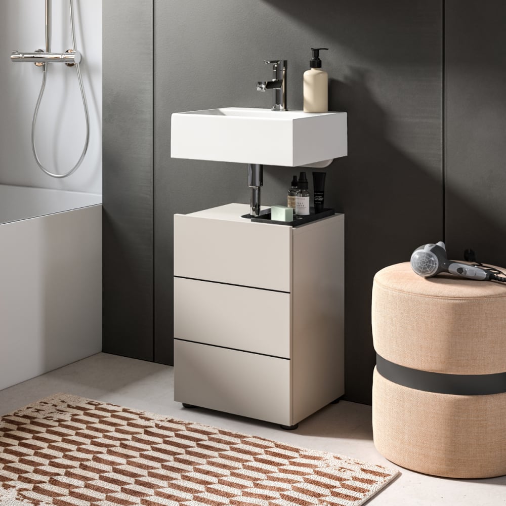 Waschbeckenunterschrank mit 1 Tür B38 cm - Kaschmir - Maisons Du