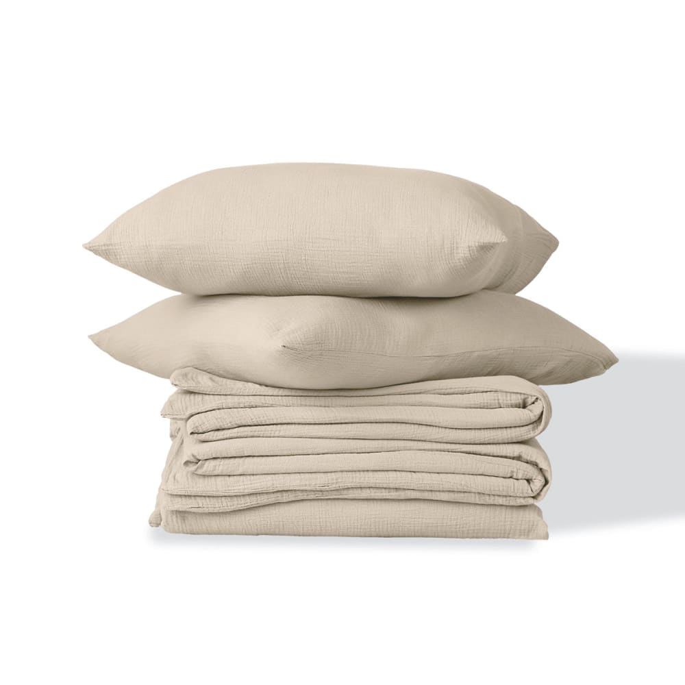 Bettwäsche-set (65x65) aus Baumwolle hellbeige - Maisons Du Monde