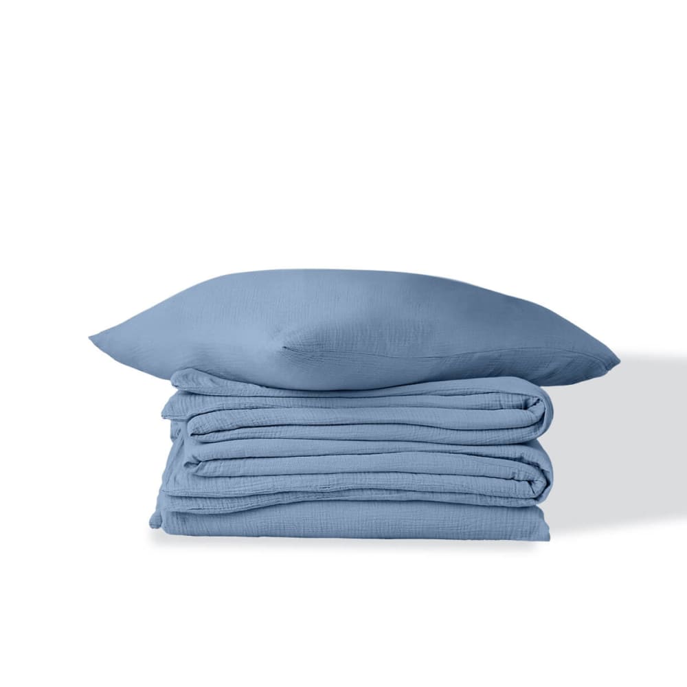 Bettwäsche-set (65x65) aus Baumwolle blau - Maisons Du Monde