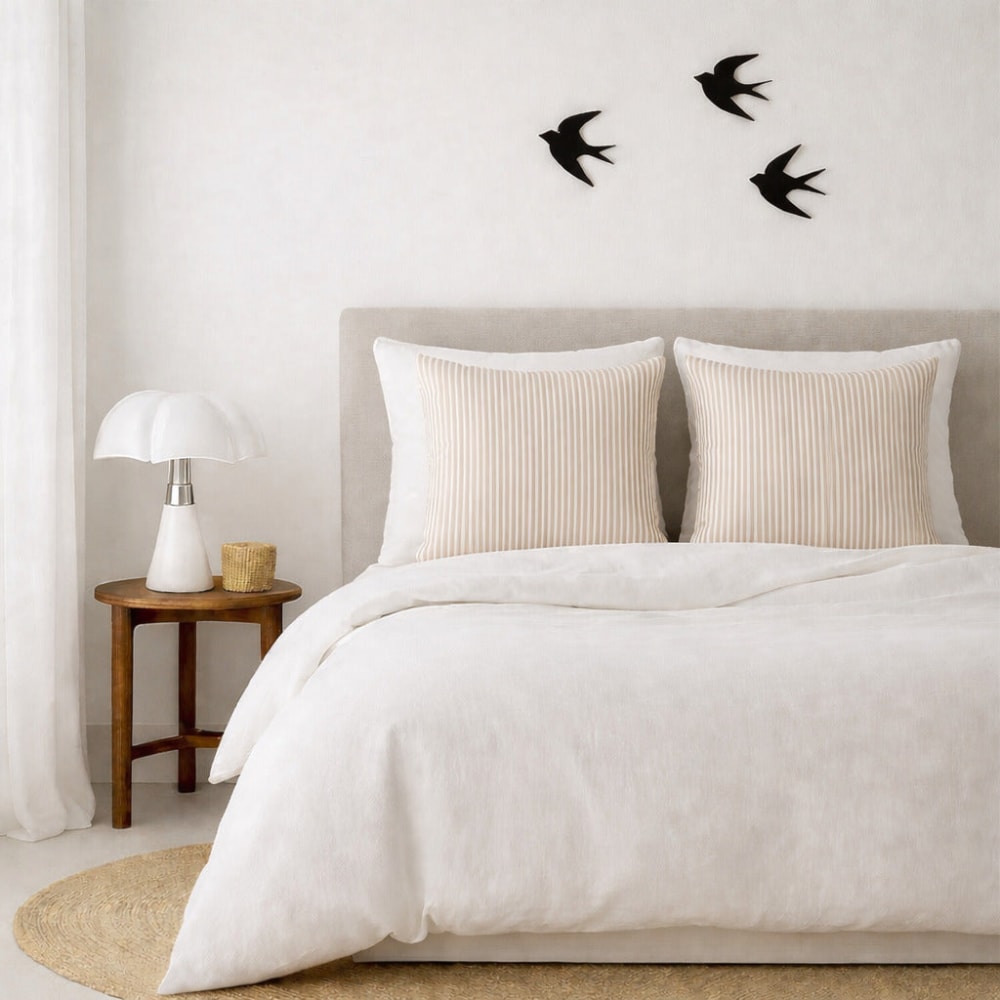 Parure + taies 65x65 - sable