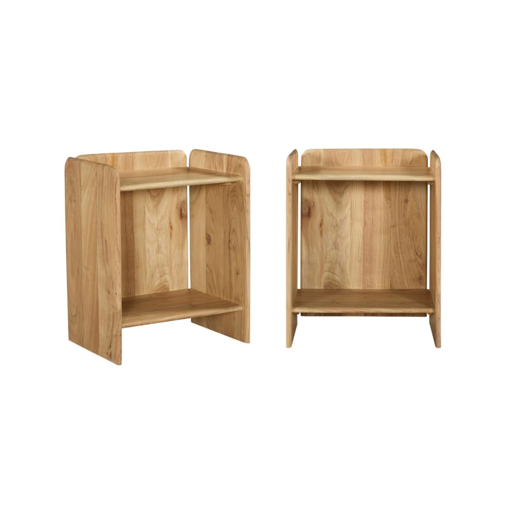 Lot 2 tables chevet - naturel
