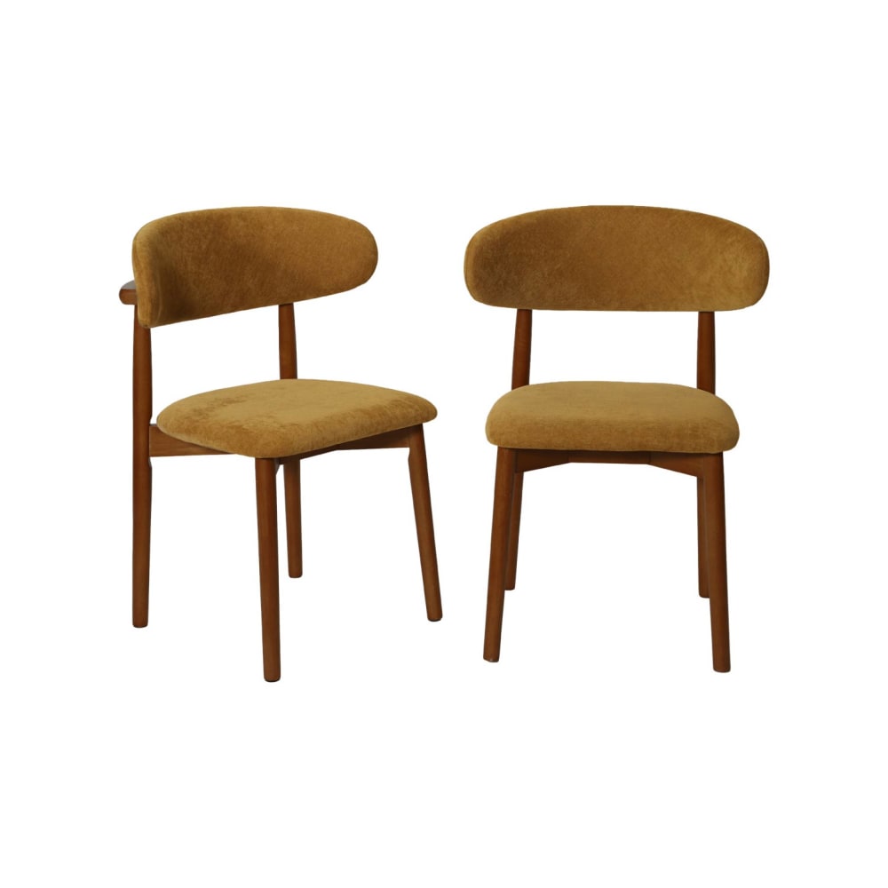 Lot de 2 chaises bois - teinte