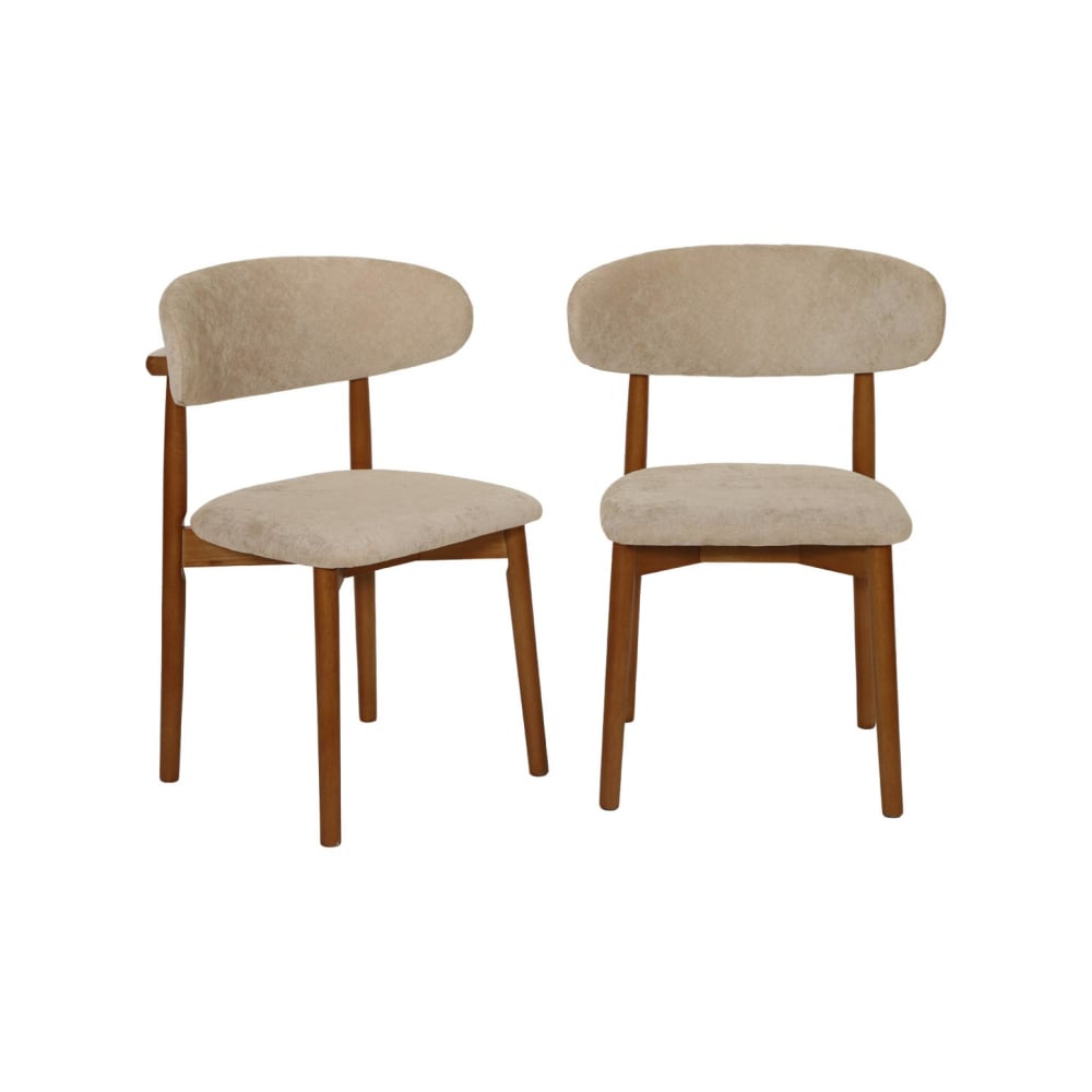 Lot de 2 chaises bois - teinte