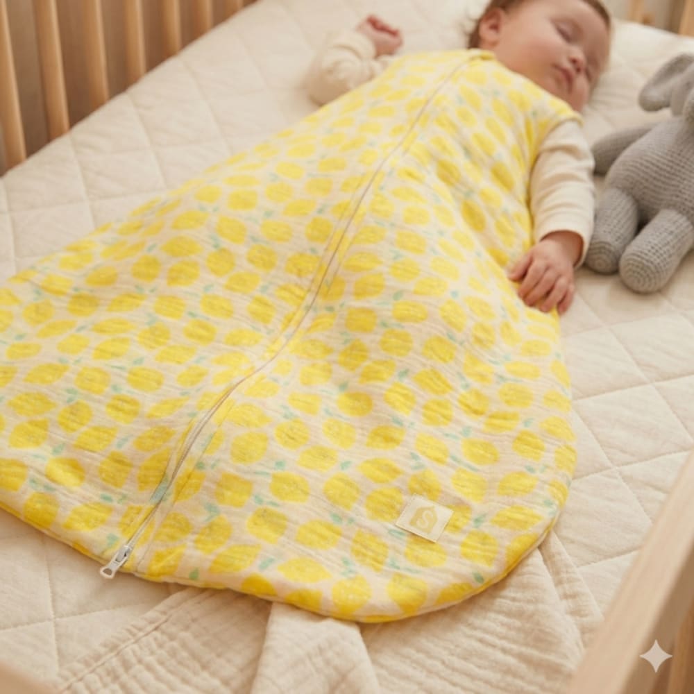 Sommer-Schlafsack für Babys aus bedruckter doppellagiger