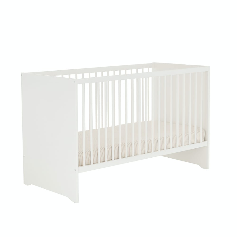 Baby Price Babybett 120 x 60 cm mit lackierten Kopfteilen WEISS HOLZ Baby