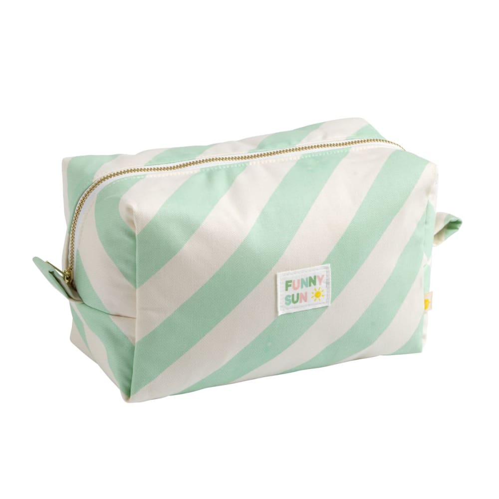 Trousse de toilette en coton imprimé rayures