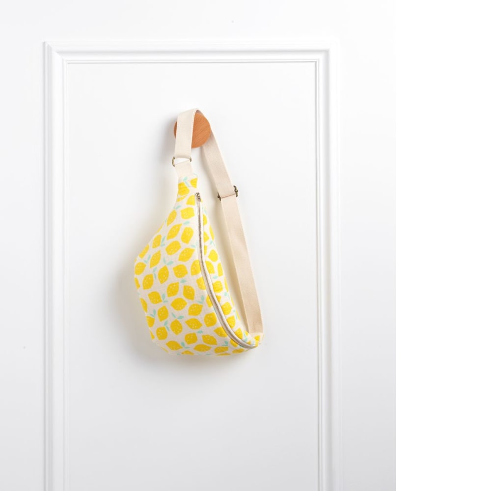 Gürteltasche aus Baumwollgaze mit Zitronenmuster - Maisons Du
