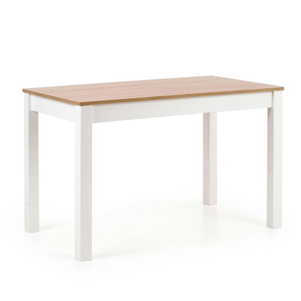 MSO Esstisch in Weiß und Sonoma-Eichenoptik style modern Weiß Holz