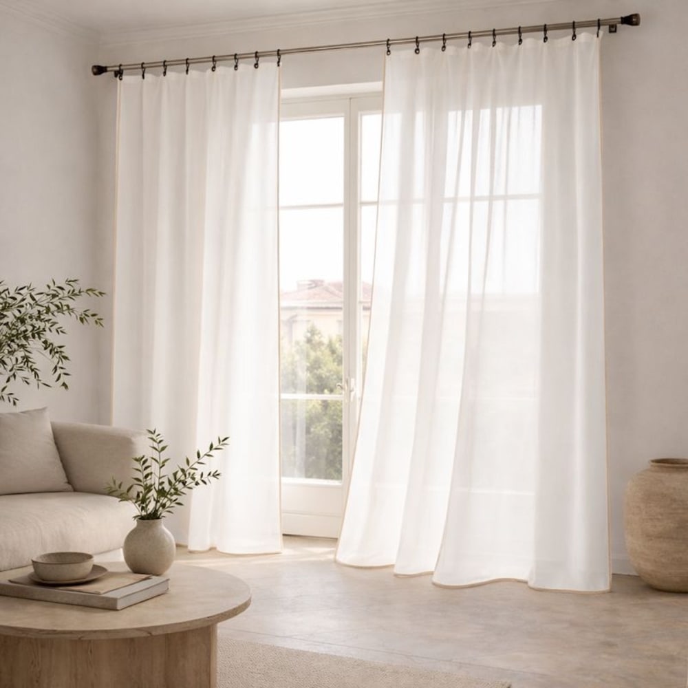 Voile-Schlaufenschal – 2er-Set aus Baumwolle 140x290 - Maisons Du