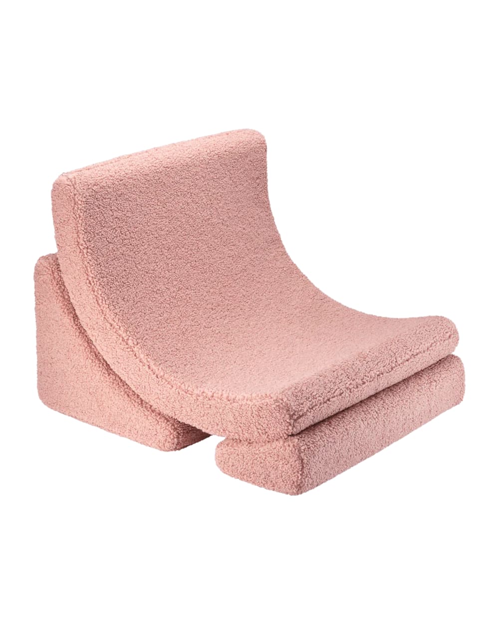 Wigiwama Mondsessel aus Teddy-Stoff 65 x 55 x 80 cm, Guava Rosa ROSA Öko-Tex Zertifikat PES - POLYESTER Kinder