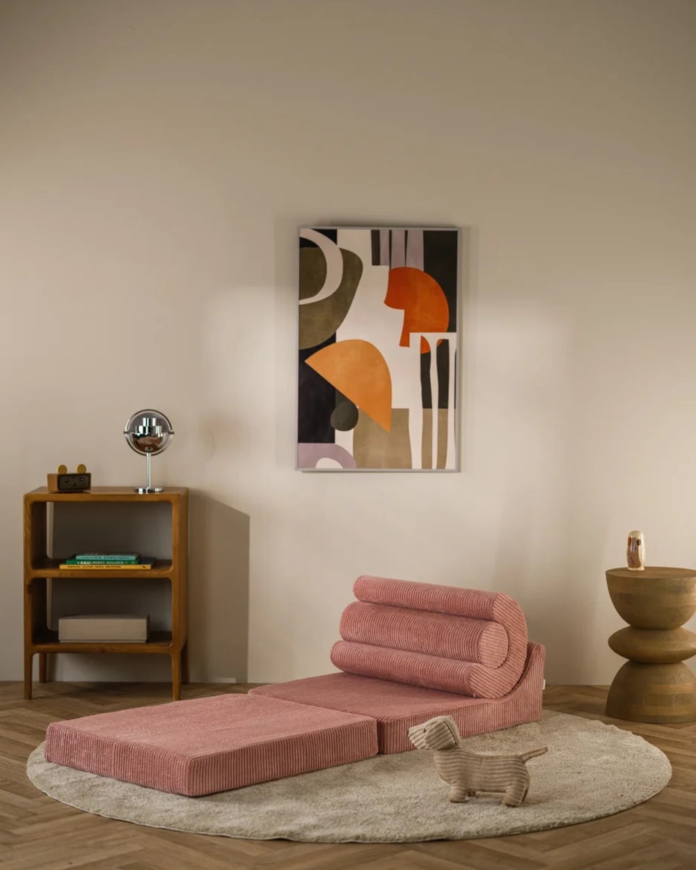 Flipster aus Breitcord 67 x 57 x 78 cm, Rosa Mousse - Maisons Du
